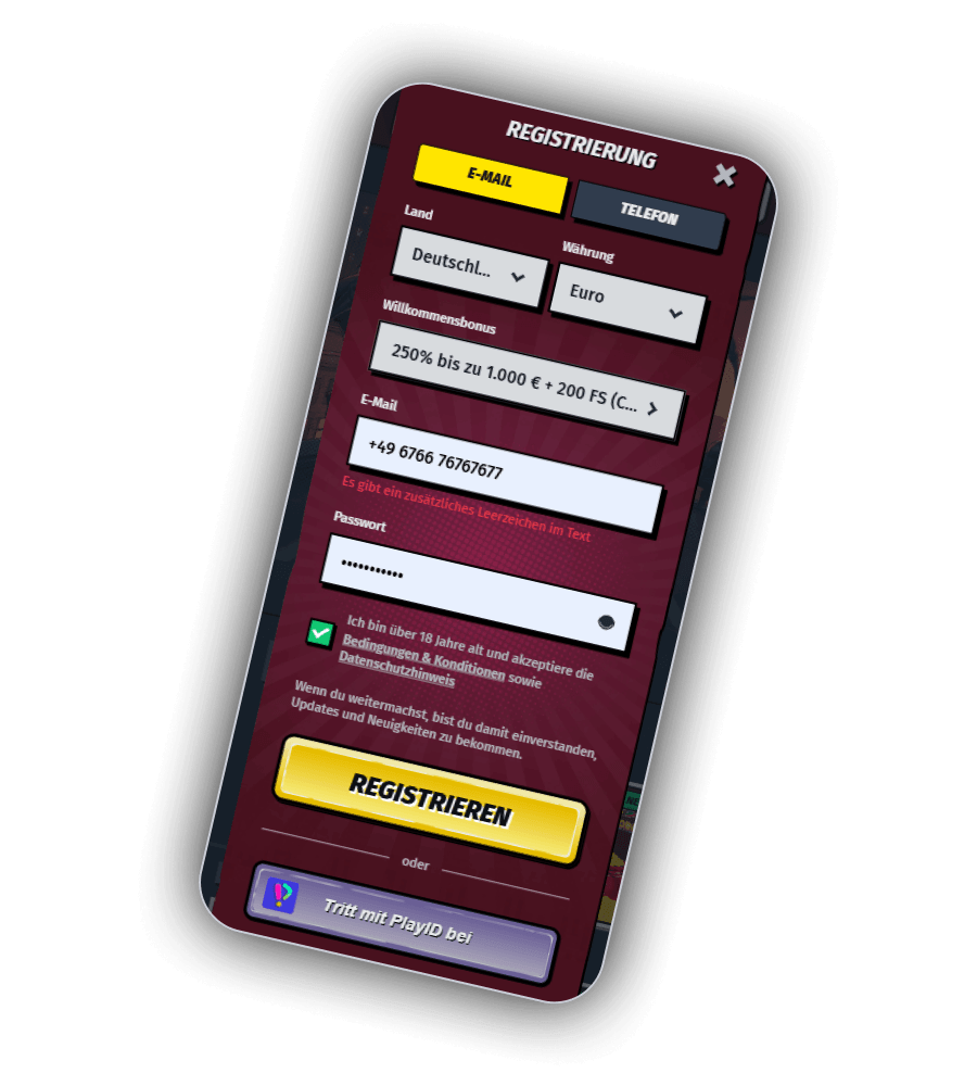 AllySpin Casino Registrierung DE